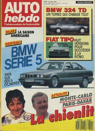 Auto hebdo 609 01 1988 - auto, 27/01/1988