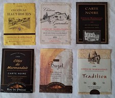Lot de 6 ETIQUETTES anciennes