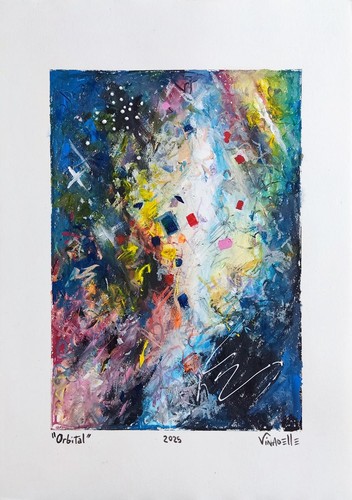 Peinture abstraite orbital - peinture,