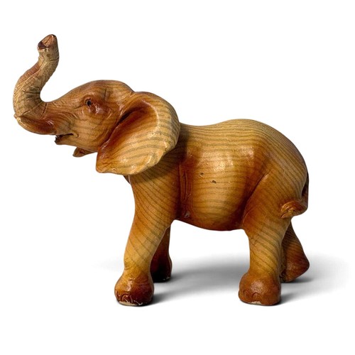 Figurine éléphant effet bois - figurine,