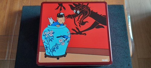 Boite tintin biscuit delacre - boite,