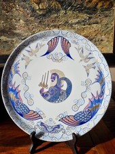 Superbe  Plat Erich Rozewicz Porcelaine Manufacture De Monaco poséidon