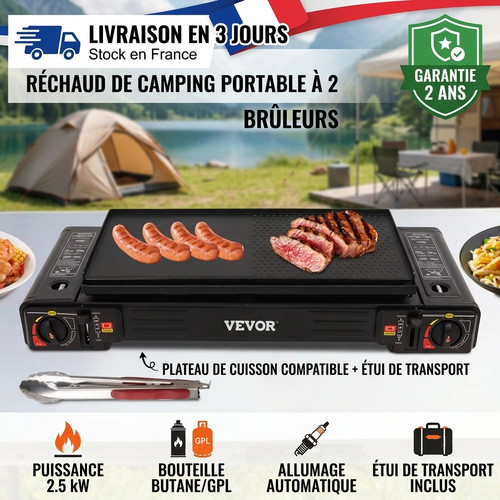 Rechaud gaz camping bruleurs - gaz,