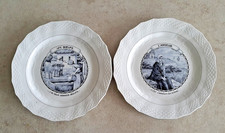 2 Anciennes assiettes illustrées Orchies Moulin des Loups