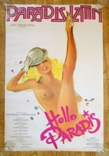 PARADIS LATIN cabaret original vintage LARGE french poster '87 BRENOT