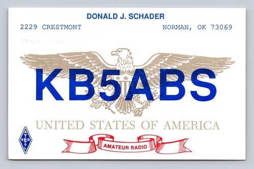 Ham radio qsl kb5abs norman - radio, ok