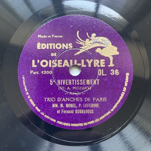 Rpm trio anches de paris - 78,