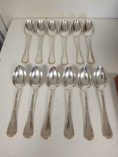 CHRISTOFLE  12 grande cuillères modèle rubans croisés