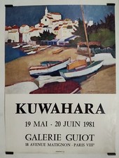 Kuwahara Galerie Guiot 1981 Affiche Originale Exposition