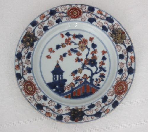 Assiette plate pagode - plate, à