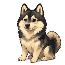 Autocollant de voiture XXL 30 X 30 autocollant pour chien Pomsky