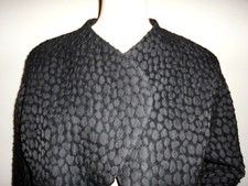 COURTE VESTE BOLERO FEMME H&M NOIR TACHETER EN RELIEF SATINE T:36/38