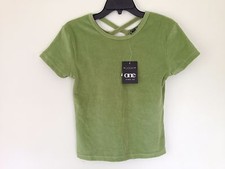 One Step up Blouse NEW NWT Velvet Women's Large L Green Bust: 36" Stretch