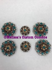 Western Saddle Set Of Conchos With Screws Bling