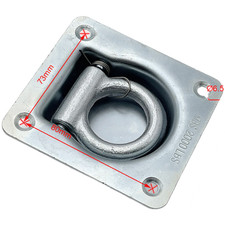 Attache d'ancrage au sol pour remorque fourgon avec anneau en D intégré en aci