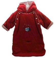 Sergent Major chancelière tissu rouge doublée blanc rayé rouge bébé taille 2