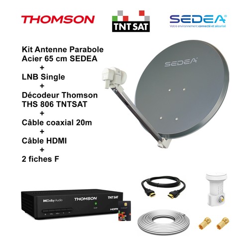 Kit parabole 65cm lnb - parabole, +