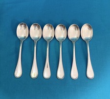 6 cuillères à glace CHRISTOFLE modèle PERLES métal argenté 13cm ménagère table