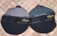 2 HOUSSES DE PROTECTION SAC DE TRANSPORT POUR ROUES DE VELO B'TWIN CYCLE RACING