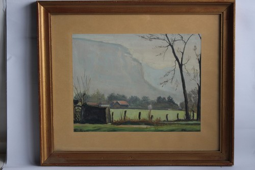 Aquarelle originale villette - aquarelle,