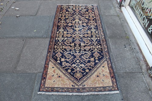 Tapis coursier vintage bleu - tapis,