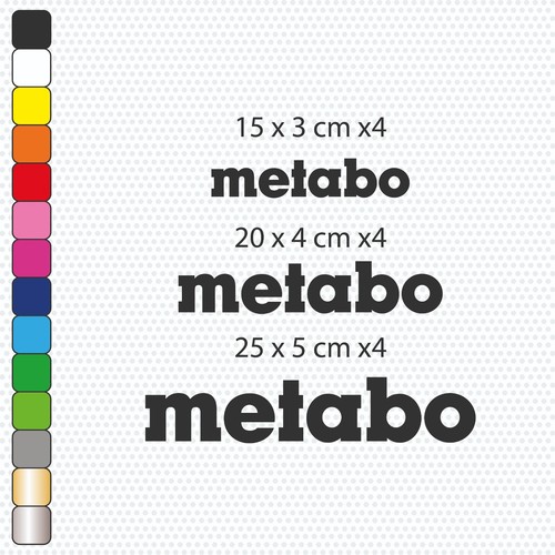 Metabo stickers vinyles - stickers,