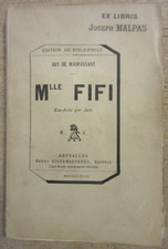 GUY DE MAUPASSANT MADEMOISELLE FIFI 1882 EDITION ORIGINALE EAU-FORTE PAR JUST