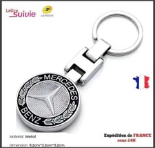 Porte Clé MERCEDES en métal Noir
