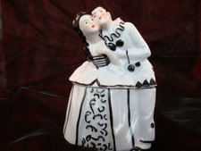 Boite Bijoux Figurine Clown Pierrot Pierrette Arlequin Style Art Deco Style Art