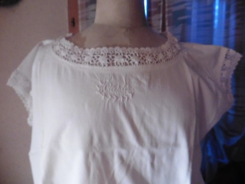 Ancienne chemise nuit dame - chemise,