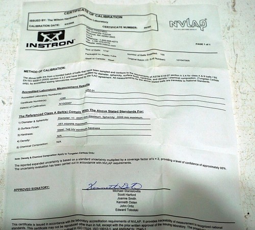 Instron steel balls - instron, 1/16”