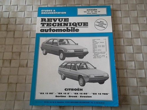 Revue technique citroen - technique, bx15