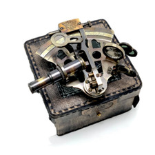 Ancien sextant d'instrument de