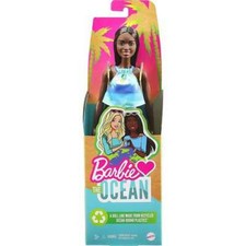 Poupée Afro-Américaine Barbie L'Océan Avec Robe Bleue GRB37