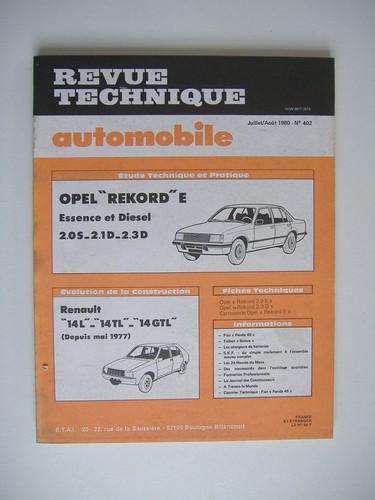 Revue technique rta opel - technique,