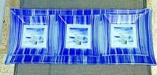 3 coupelles en verre décor
