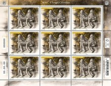 andorra 2025 andorre art sculpture MIRA Angel Calvente children sitting 9v FULL