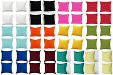 Neuf Indien 4 Pièces Ensembles Coton Uni Housse Coussin De Tout Taille Étui