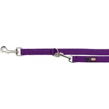 Laisse 10 mm x 2 M  XS réglable double épaisseur violet. pour chien