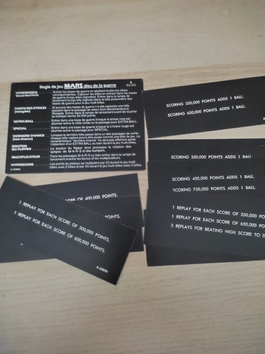 Lot cartes instructions - lot,