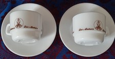 ARCOPAL * CHOCOLAT RAS D'AMHARA * 2 tasses diam 8,3 x 7 + 2 soucoupes diam 16 cm