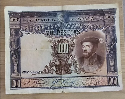 Billet 1000 pesetas espagne - billet,