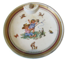 assiette bébé BOUILLIE en porcelaine de Limoges FRANCE + bouchon baby plate