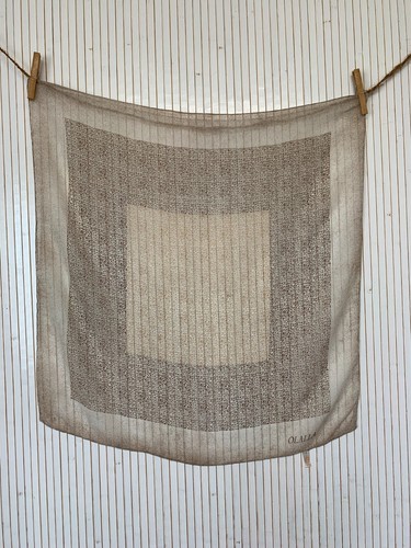 Foulard carré soie vintage - de,