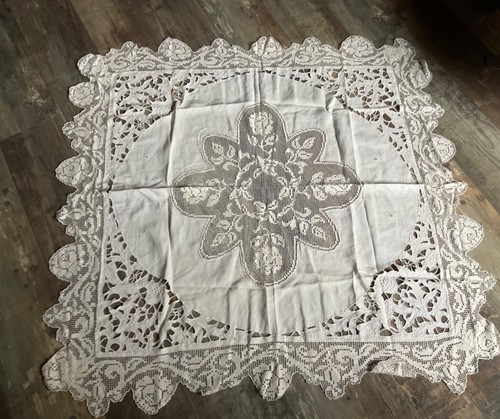 Ancienne nappe broderie - ancienne,