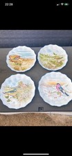 4 Assiettes Décor Oiseaux En