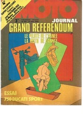 MOTO JOURNAL N°154 HONDA 550/HUSQVARNA CROSS /DUC 750 SPORT/ATTELAGE JUPITER 350