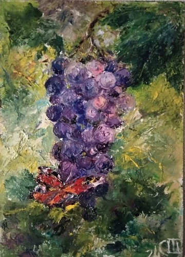 Painting butterfly and a - painting, "butterfly