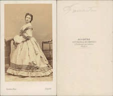 Disdéri, Paris, Léontine Fromentin, actrice CDV vintage albumen carte de visite.
