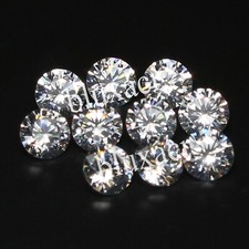 10 Pièces Naturel 2.70 MM Rond Certifié Couleur D VVS1 Diamant Blanc Brillant